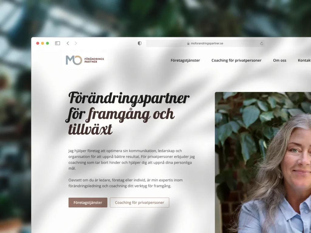 MO Förändringspartner Case Webbplats